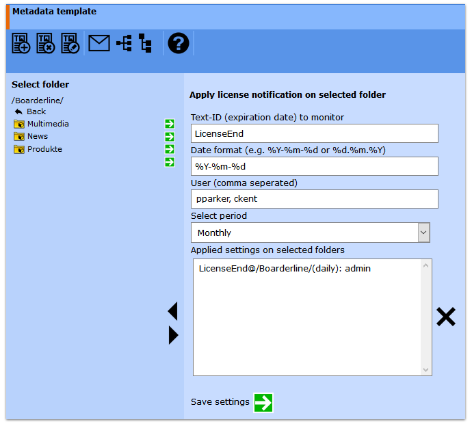 Monitor and automate Copyright Information