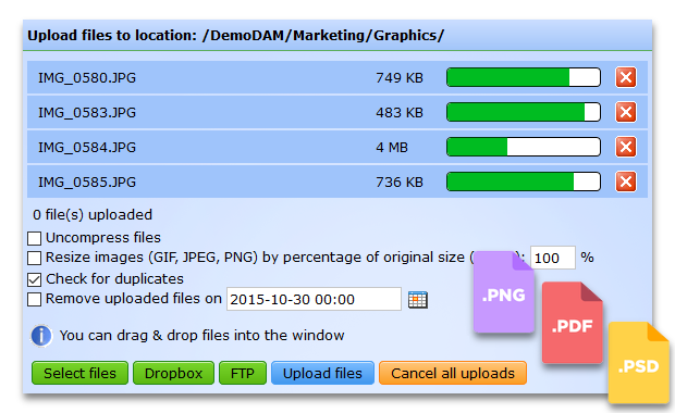 Multi-Upload und Download